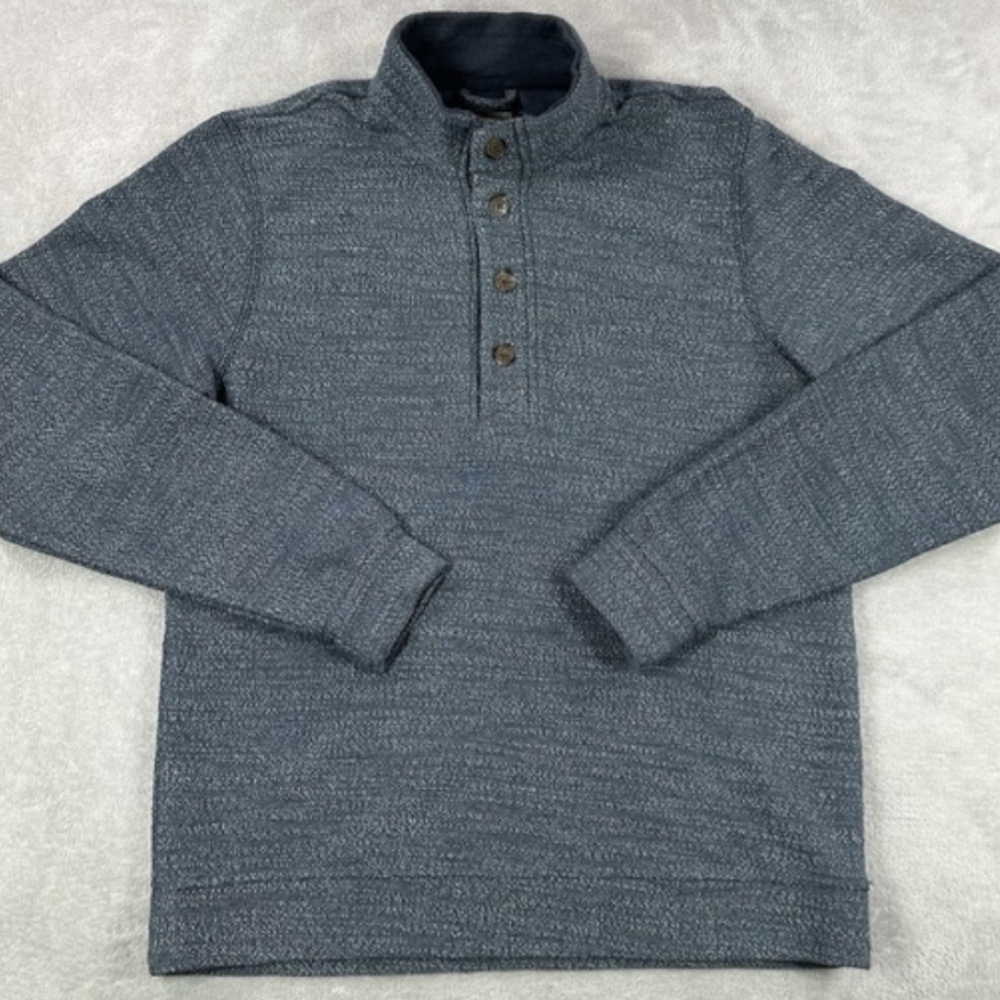 Marine Layer sweater Mens Clayton Textured Grey Pullover Preppy Casual Size S - Picture 2 of 7